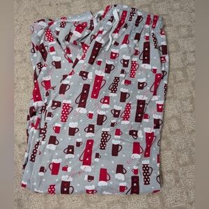 Cozy Pajamas Pants- Coffee Theme, Size Small